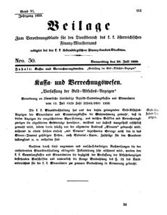 Verordnungsblatt für den Dienstbereich des K.K. Finanzministeriums für die im Reichsrate Vertretenen Königreiche und Länder 18590728 Seite: 1