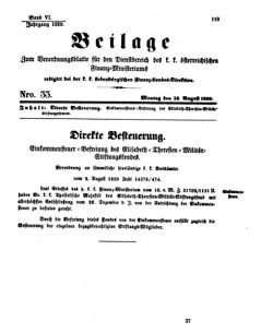 Verordnungsblatt für den Dienstbereich des K.K. Finanzministeriums für die im Reichsrate Vertretenen Königreiche und Länder 18590815 Seite: 1