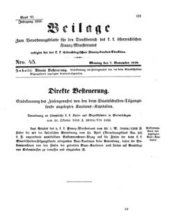 Verordnungsblatt für den Dienstbereich des K.K. Finanzministeriums für die im Reichsrate Vertretenen Königreiche und Länder 18591107 Seite: 1