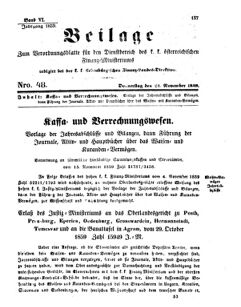 Verordnungsblatt für den Dienstbereich des K.K. Finanzministeriums für die im Reichsrate Vertretenen Königreiche und Länder 18591124 Seite: 1