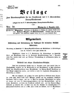 Verordnungsblatt für den Dienstbereich des K.K. Finanzministeriums für die im Reichsrate Vertretenen Königreiche und Länder 18591203 Seite: 1