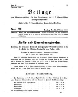 Verordnungsblatt für den Dienstbereich des K.K. Finanzministeriums für die im Reichsrate Vertretenen Königreiche und Länder 18631031 Seite: 1