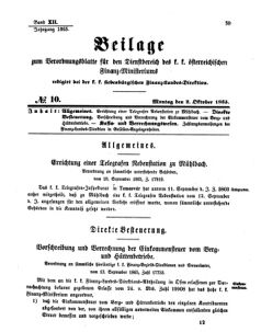 Verordnungsblatt für den Dienstbereich des K.K. Finanzministeriums für die im Reichsrate Vertretenen Königreiche und Länder 18651002 Seite: 1