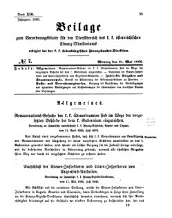 Verordnungsblatt für den Dienstbereich des K.K. Finanzministeriums für die im Reichsrate Vertretenen Königreiche und Länder