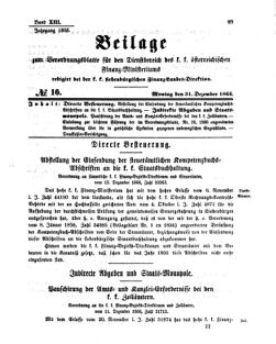 Verordnungsblatt für den Dienstbereich des K.K. Finanzministeriums für die im Reichsrate Vertretenen Königreiche und Länder 18661231 Seite: 1