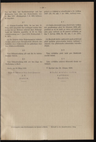 Verordnungsblatt des Reichsprotektors in Böhmen und Mähren: = Věstník nařízení Reichsprotektora in Böhmen und Mähren 19390414 Seite: 5