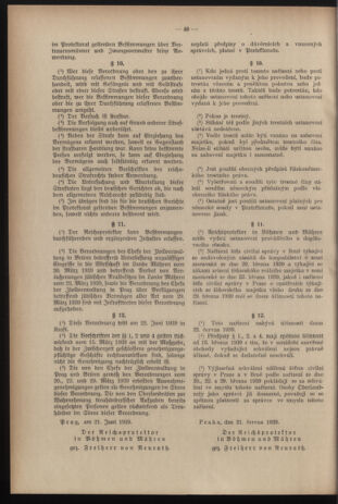 Verordnungsblatt des Reichsprotektors in Böhmen und Mähren: = Věstník nařízení Reichsprotektora in Böhmen und Mähren 19390707 Seite: 18