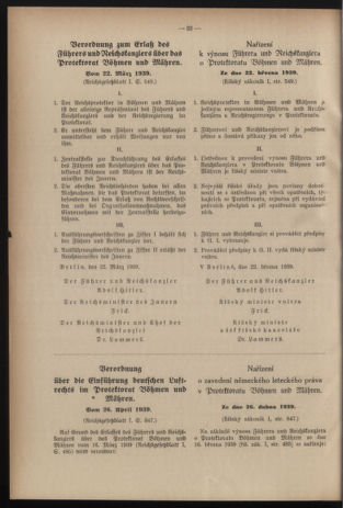 Verordnungsblatt des Reichsprotektors in Böhmen und Mähren: = Věstník nařízení Reichsprotektora in Böhmen und Mähren 19390707 Seite: 2