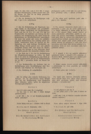 Verordnungsblatt des Reichsprotektors in Böhmen und Mähren: = Věstník nařízení Reichsprotektora in Böhmen und Mähren 19390707 Seite: 34