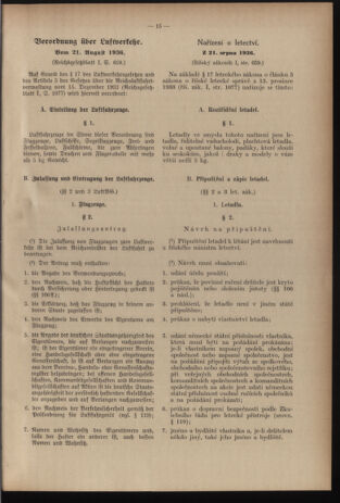 Verordnungsblatt des Reichsprotektors in Böhmen und Mähren: = Věstník nařízení Reichsprotektora in Böhmen und Mähren 19390707 Seite: 35