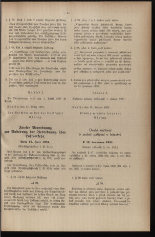 Verordnungsblatt des Reichsprotektors in Böhmen und Mähren: = Věstník nařízení Reichsprotektora in Böhmen und Mähren 19390707 Seite: 67