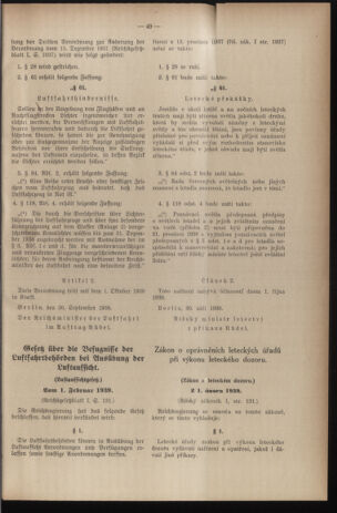 Verordnungsblatt des Reichsprotektors in Böhmen und Mähren: = Věstník nařízení Reichsprotektora in Böhmen und Mähren 19390707 Seite: 69