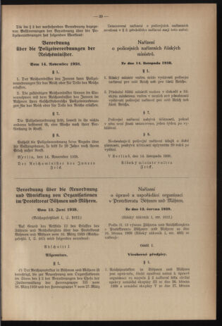 Verordnungsblatt des Reichsprotektors in Böhmen und Mähren: = Věstník nařízení Reichsprotektora in Böhmen und Mähren 19390707 Seite: 9