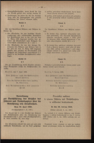 Verordnungsblatt des Reichsprotektors in Böhmen und Mähren: = Věstník nařízení Reichsprotektora in Böhmen und Mähren 19390725 Seite: 3