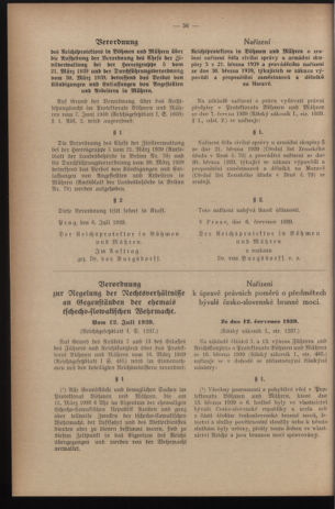 Verordnungsblatt des Reichsprotektors in Böhmen und Mähren: = Věstník nařízení Reichsprotektora in Böhmen und Mähren 19390725 Seite: 6