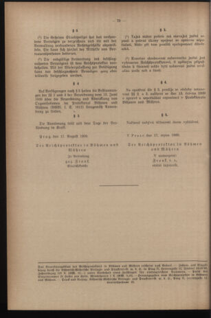 Verordnungsblatt des Reichsprotektors in Böhmen und Mähren: = Věstník nařízení Reichsprotektora in Böhmen und Mähren 19390819 Seite: 2