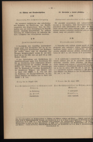 Verordnungsblatt des Reichsprotektors in Böhmen und Mähren: = Věstník nařízení Reichsprotektora in Böhmen und Mähren 19390825 Seite: 12