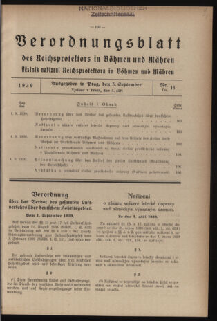 Verordnungsblatt des Reichsprotektors in Böhmen und Mähren: = Věstník nařízení Reichsprotektora in Böhmen und Mähren