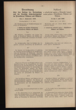 Verordnungsblatt des Reichsprotektors in Böhmen und Mähren: = Věstník nařízení Reichsprotektora in Böhmen und Mähren 19390914 Seite: 8