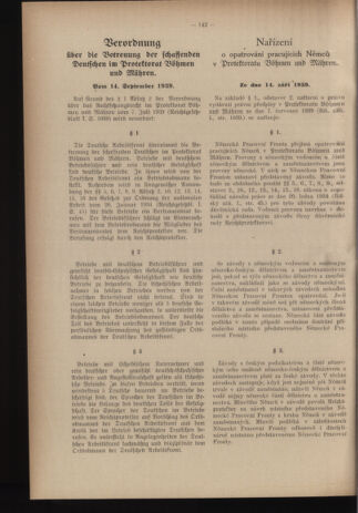 Verordnungsblatt des Reichsprotektors in Böhmen und Mähren: = Věstník nařízení Reichsprotektora in Böhmen und Mähren 19390915 Seite: 6