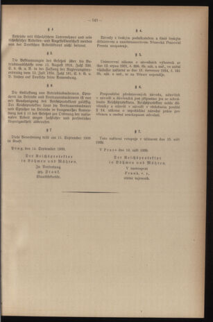 Verordnungsblatt des Reichsprotektors in Böhmen und Mähren: = Věstník nařízení Reichsprotektora in Böhmen und Mähren 19390915 Seite: 7