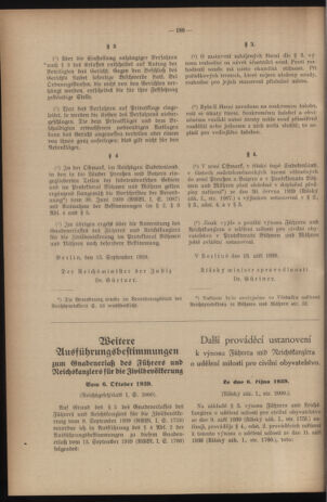 Verordnungsblatt des Reichsprotektors in Böhmen und Mähren: = Věstník nařízení Reichsprotektora in Böhmen und Mähren 19391018 Seite: 4