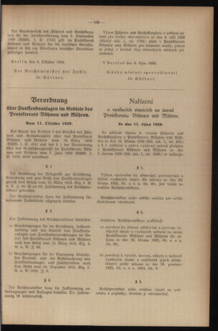 Verordnungsblatt des Reichsprotektors in Böhmen und Mähren: = Věstník nařízení Reichsprotektora in Böhmen und Mähren 19391018 Seite: 5