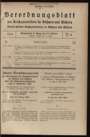 Verordnungsblatt des Reichsprotektors in Böhmen und Mähren: = Věstník nařízení Reichsprotektora in Böhmen und Mähren