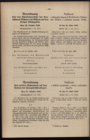 Verordnungsblatt des Reichsprotektors in Böhmen und Mähren: = Věstník nařízení Reichsprotektora in Böhmen und Mähren 19391121 Seite: 8