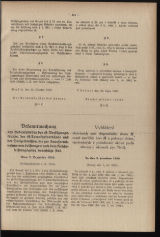 Verordnungsblatt des Reichsprotektors in Böhmen und Mähren: = Věstník nařízení Reichsprotektora in Böhmen und Mähren 19391215 Seite: 27