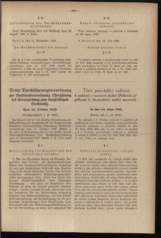 Verordnungsblatt des Reichsprotektors in Böhmen und Mähren: = Věstník nařízení Reichsprotektora in Böhmen und Mähren 19391220 Seite: 11