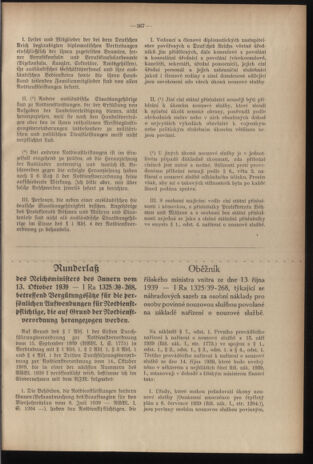 Verordnungsblatt des Reichsprotektors in Böhmen und Mähren: = Věstník nařízení Reichsprotektora in Böhmen und Mähren 19391220 Seite: 15