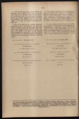 Verordnungsblatt des Reichsprotektors in Böhmen und Mähren: = Věstník nařízení Reichsprotektora in Böhmen und Mähren 19391229 Seite: 100