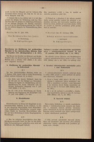 Verordnungsblatt des Reichsprotektors in Böhmen und Mähren: = Věstník nařízení Reichsprotektora in Böhmen und Mähren 19391229 Seite: 29