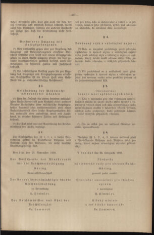 Verordnungsblatt des Reichsprotektors in Böhmen und Mähren: = Věstník nařízení Reichsprotektora in Böhmen und Mähren 19391230 Seite: 31