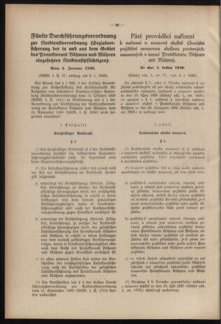 Verordnungsblatt des Reichsprotektors in Böhmen und Mähren: = Věstník nařízení Reichsprotektora in Böhmen und Mähren 19400201 Seite: 6