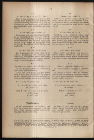 Verordnungsblatt des Reichsprotektors in Böhmen und Mähren: = Věstník nařízení Reichsprotektora in Böhmen und Mähren 19400210 Seite: 16