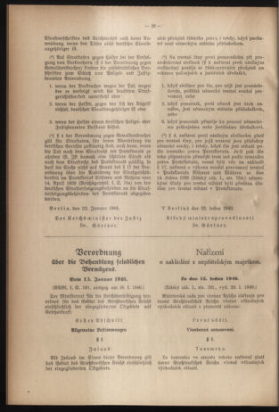 Verordnungsblatt des Reichsprotektors in Böhmen und Mähren: = Věstník nařízení Reichsprotektora in Böhmen und Mähren 19400210 Seite: 4