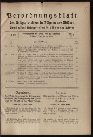 Verordnungsblatt des Reichsprotektors in Böhmen und Mähren: = Věstník nařízení Reichsprotektora in Böhmen und Mähren