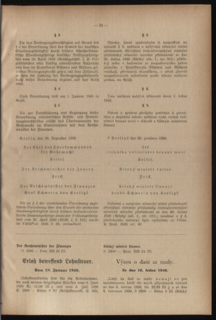 Verordnungsblatt des Reichsprotektors in Böhmen und Mähren: = Věstník nařízení Reichsprotektora in Böhmen und Mähren 19400215 Seite: 3