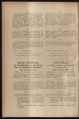 Verordnungsblatt des Reichsprotektors in Böhmen und Mähren: = Věstník nařízení Reichsprotektora in Böhmen und Mähren 19400226 Seite: 2