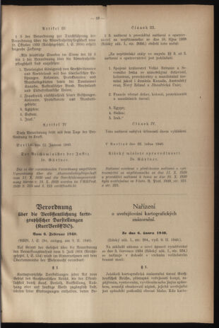 Verordnungsblatt des Reichsprotektors in Böhmen und Mähren: = Věstník nařízení Reichsprotektora in Böhmen und Mähren 19400226 Seite: 3