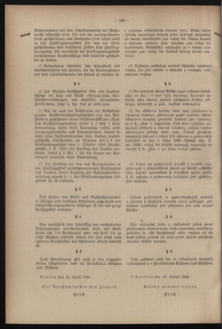 Verordnungsblatt des Reichsprotektors in Böhmen und Mähren: = Věstník nařízení Reichsprotektora in Böhmen und Mähren 19400430 Seite: 2