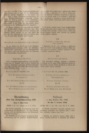 Verordnungsblatt des Reichsprotektors in Böhmen und Mähren: = Věstník nařízení Reichsprotektora in Böhmen und Mähren 19400518 Seite: 11