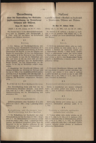 Verordnungsblatt des Reichsprotektors in Böhmen und Mähren: = Věstník nařízení Reichsprotektora in Böhmen und Mähren 19400518 Seite: 3