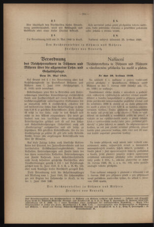 Verordnungsblatt des Reichsprotektors in Böhmen und Mähren: = Věstník nařízení Reichsprotektora in Böhmen und Mähren 19400524 Seite: 10