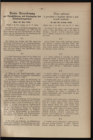 Verordnungsblatt des Reichsprotektors in Böhmen und Mähren: = Věstník nařízení Reichsprotektora in Böhmen und Mähren 19400612 Seite: 7