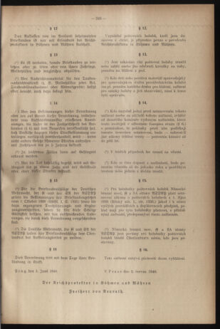 Verordnungsblatt des Reichsprotektors in Böhmen und Mähren: = Věstník nařízení Reichsprotektora in Böhmen und Mähren 19400624 Seite: 11