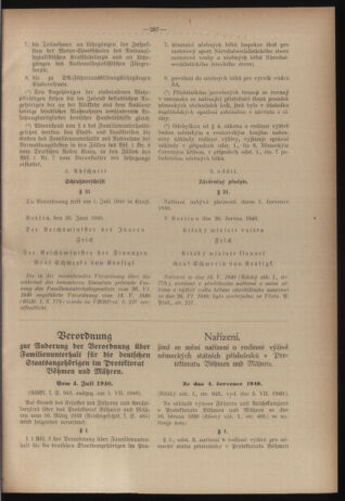 Verordnungsblatt des Reichsprotektors in Böhmen und Mähren: = Věstník nařízení Reichsprotektora in Böhmen und Mähren 19400717 Seite: 15