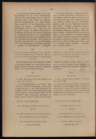 Verordnungsblatt des Reichsprotektors in Böhmen und Mähren: = Věstník nařízení Reichsprotektora in Böhmen und Mähren 19400720 Seite: 4